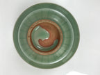 Japanese Ceramic Pottery Small Bowl Vtg Deep Kobachi Celadon Green Kanji Y472