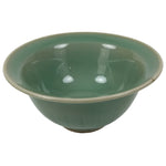 Japanese Ceramic Pottery Small Bowl Vtg Deep Kobachi Celadon Green Kanji Y473