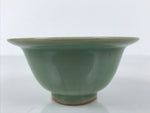 Japanese Ceramic Pottery Small Bowl Vtg Deep Kobachi Celadon Green Kanji Y476
