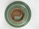 Japanese Ceramic Pottery Small Bowl Vtg Deep Kobachi Celadon Green Kanji Y476