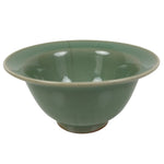Japanese Ceramic Pottery Small Bowl Vtg Deep Kobachi Celadon Green Kanji Y476