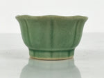 Japanese Ceramic Pottery Small Bowl Vtg Mamebachi Side Dish Green Glaze Y567