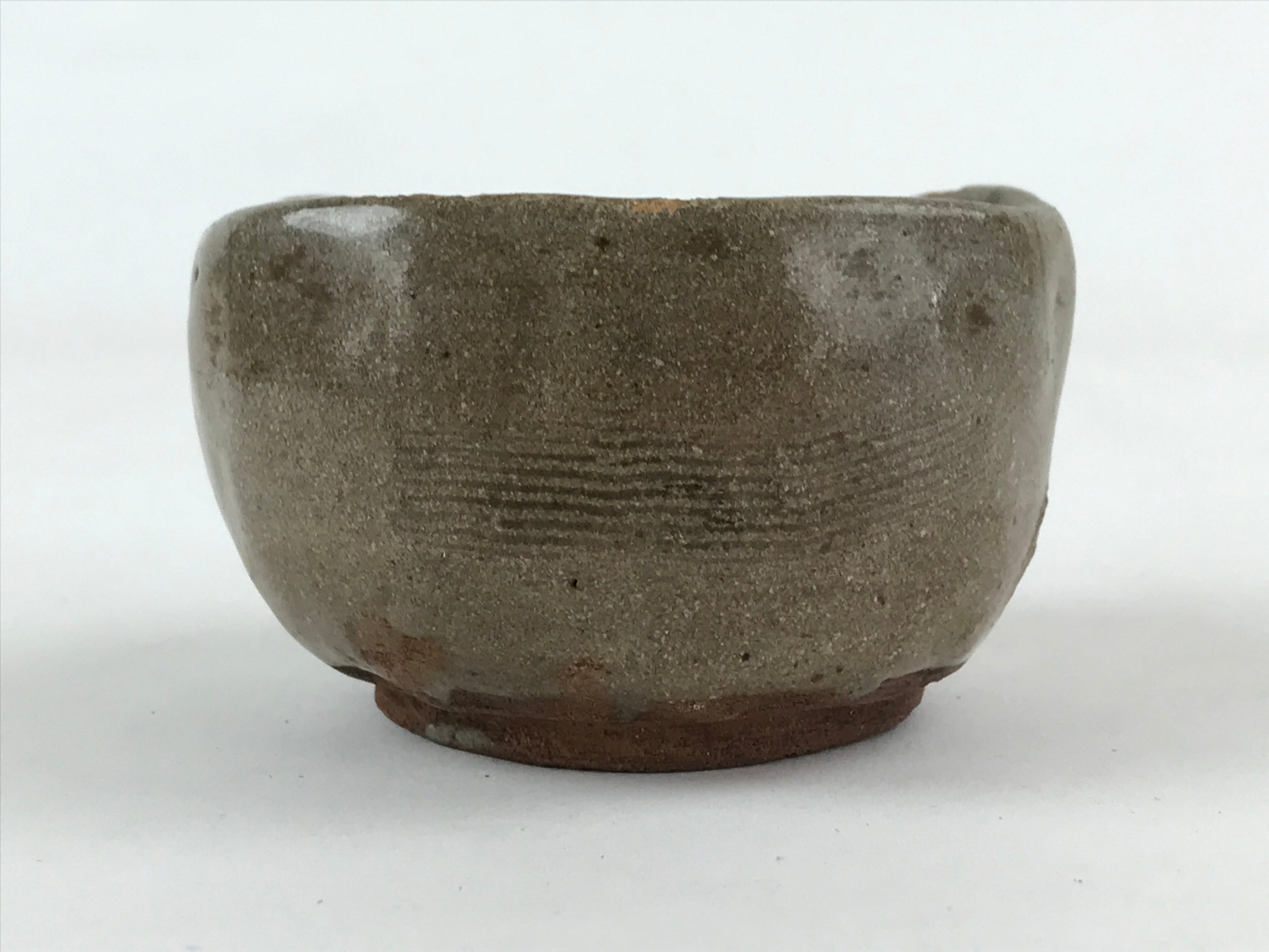 Japanese Ceramic Pottery Teacup Vtg Side Dish Bowl Brown Yunomi TC353