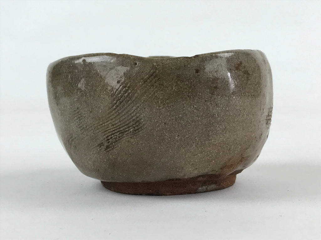 Japanese Ceramic Pottery Teacup Vtg Side Dish Bowl Brown Yunomi TC353