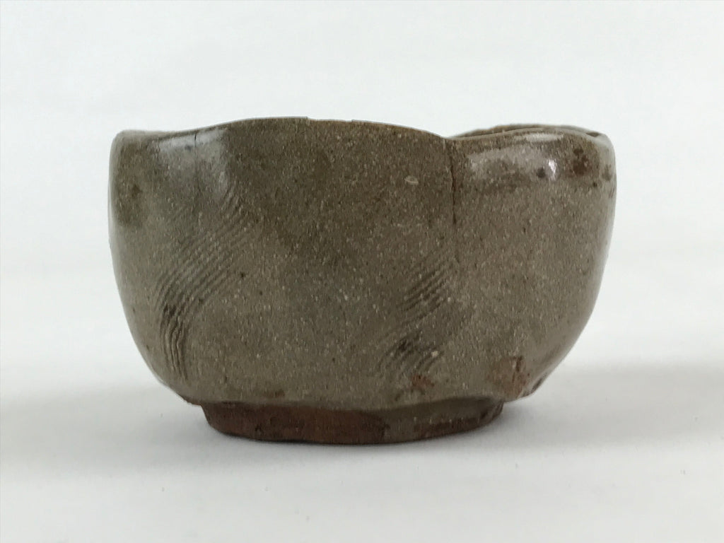 Japanese Ceramic Pottery Teacup Vtg Side Dish Bowl Brown Yunomi TC353