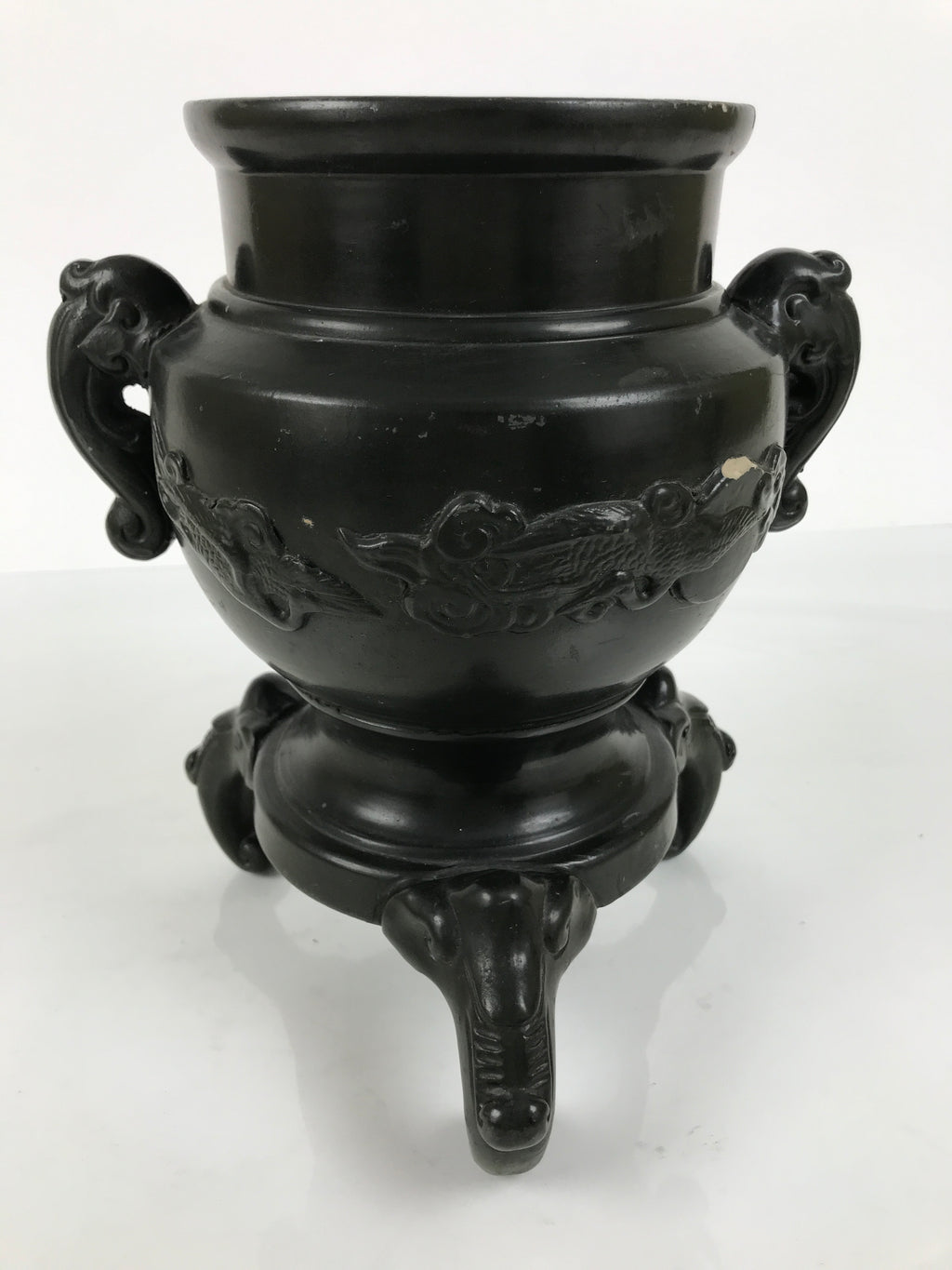 Japanese Ceramic Pottery Usubata Flower Vase Vtg Ikebana Arrangement Kabin UB64