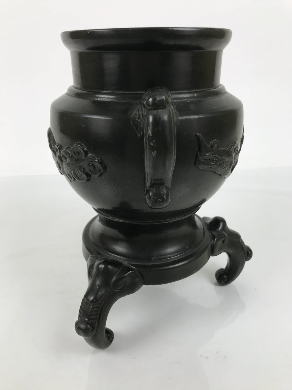 Japanese Ceramic Pottery Usubata Flower Vase Vtg Ikebana Arrangement Kabin UB64