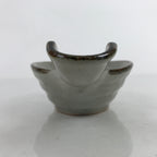 Japanese Ceramic Pouring Bowl Vtg Katakuchi Plum Flowers Crackle Gray Y167