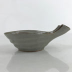 Japanese Ceramic Pouring Bowl Vtg Katakuchi Plum Flowers Crackle Gray Y168