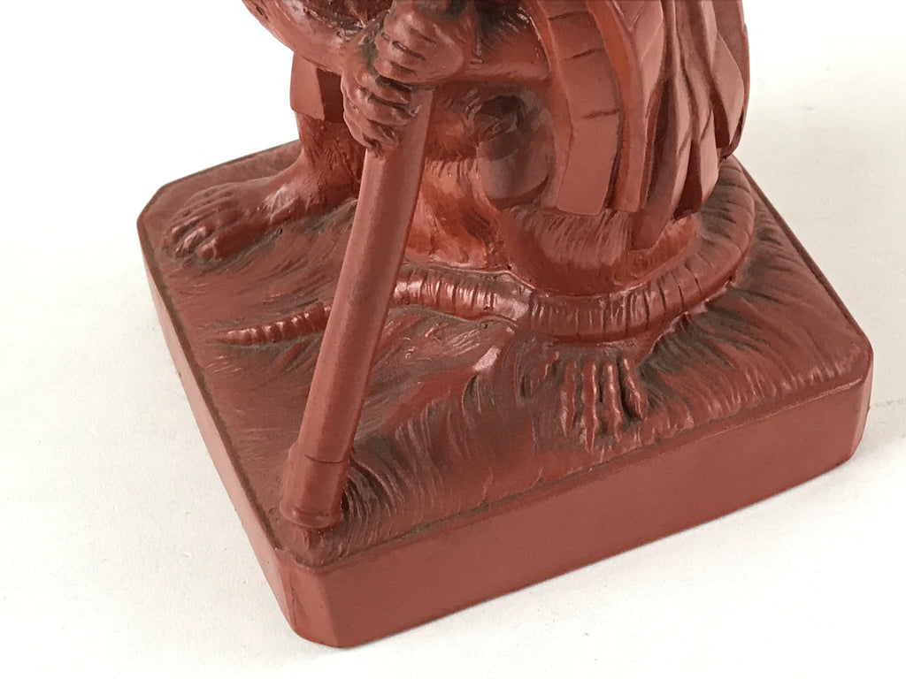 Japanese Ceramic Rat Statue Vtg Tokoname Ware Zodiac Decoration Brown BD947