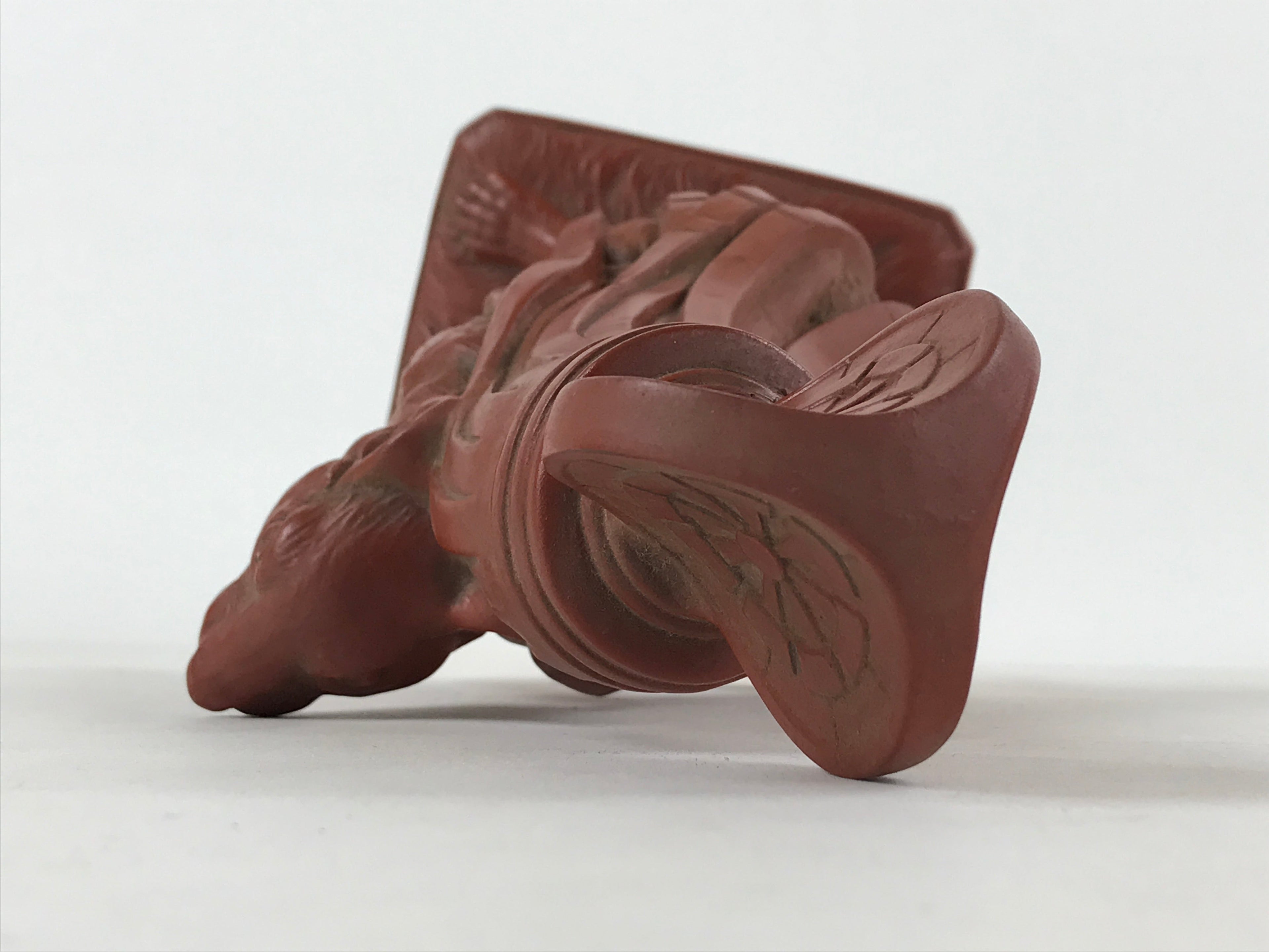 Japanese Ceramic Rat Statue Vtg Tokoname Ware Zodiac Decoration Brown BD947