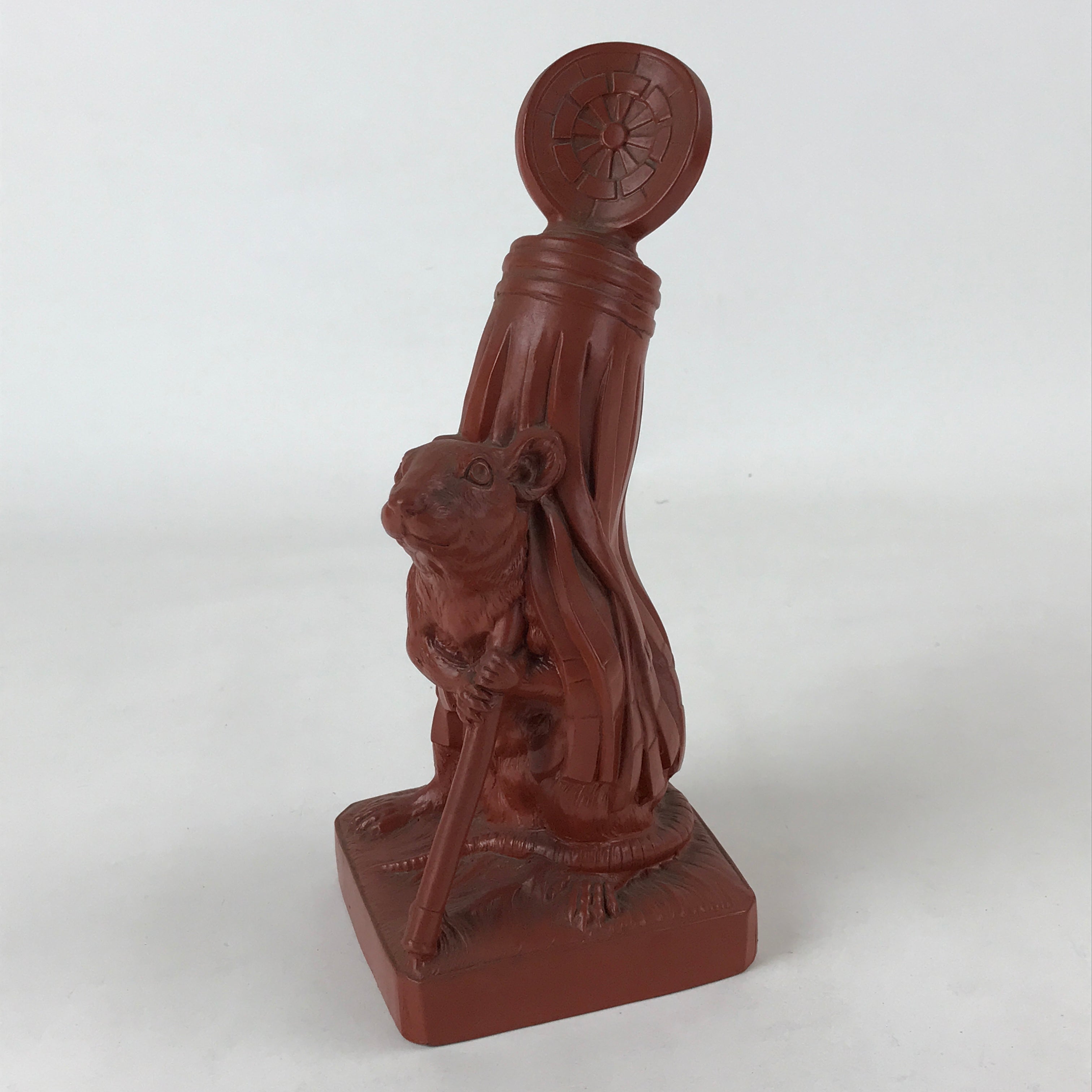 Japanese Ceramic Rat Statue Vtg Tokoname Ware Zodiac Decoration Brown BD947