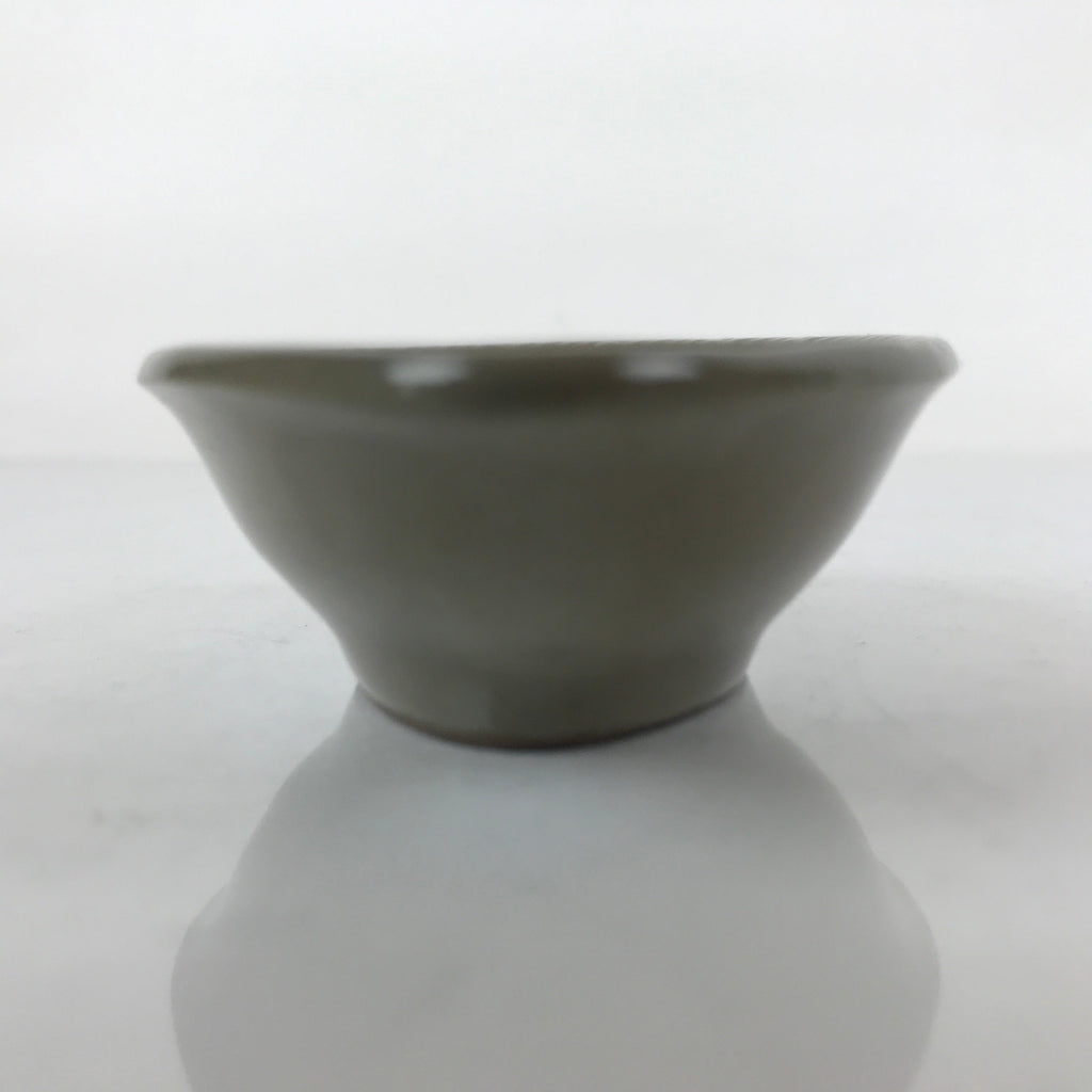 Japanese Ceramic Renge Spoon W/Stand Vtg Nabe Ramen Noodle Soup Gray PY877