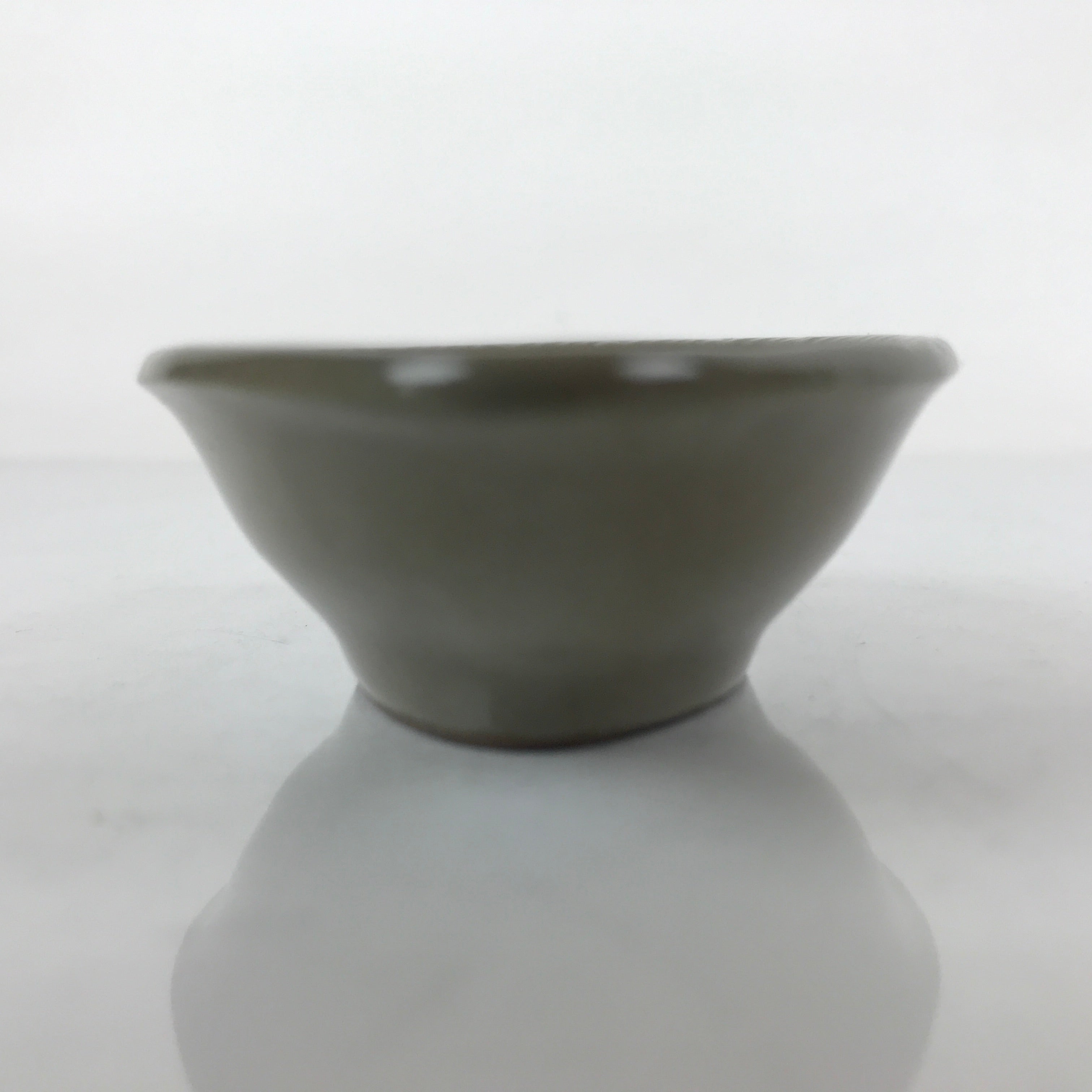 Japanese Ceramic Renge Spoon W/Stand Vtg Nabe Ramen Noodle Soup Gray PY877