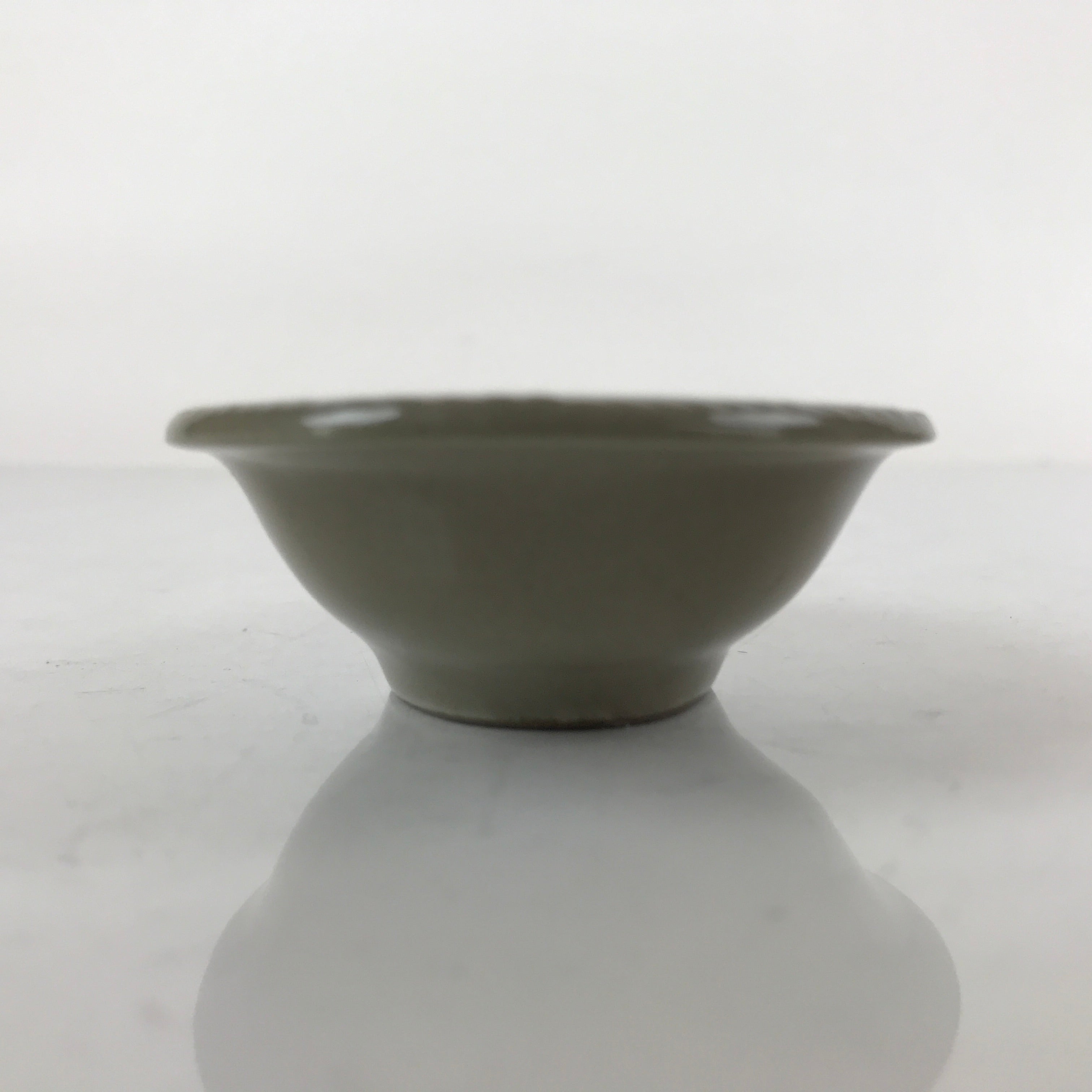 Japanese Ceramic Renge Spoon W/Stand Vtg Nabe Ramen Noodle Soup Gray PY877