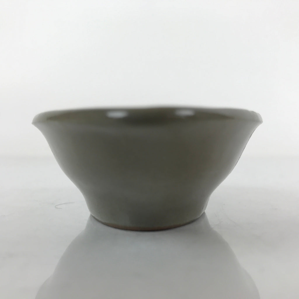 Japanese Ceramic Renge Spoon W/Stand Vtg Nabe Ramen Noodle Soup Gray PY878