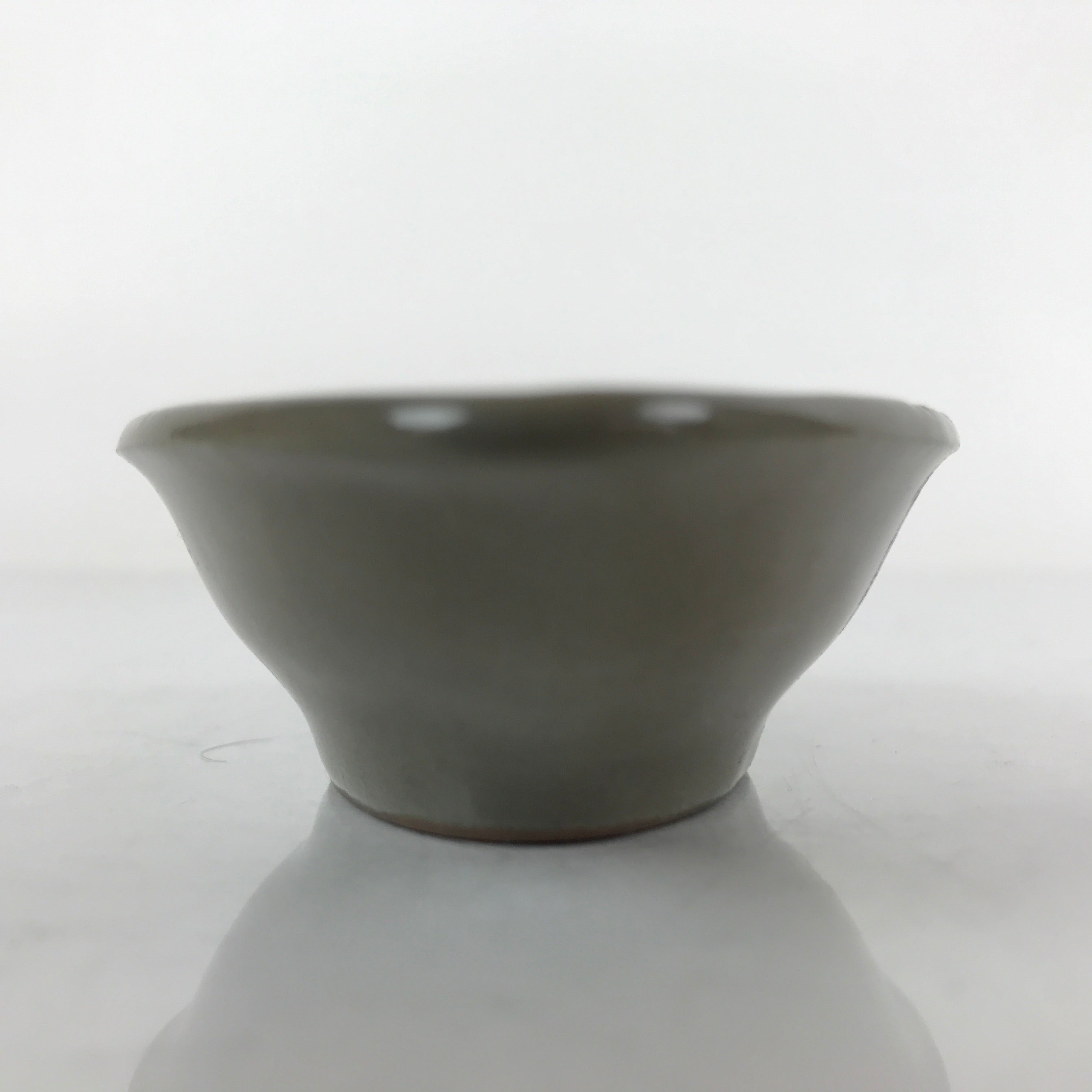 Japanese Ceramic Renge Spoon W/Stand Vtg Nabe Ramen Noodle Soup Gray PY878
