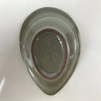 Japanese Ceramic Renge Spoon W/Stand Vtg Nabe Ramen Noodle Soup Gray PY878