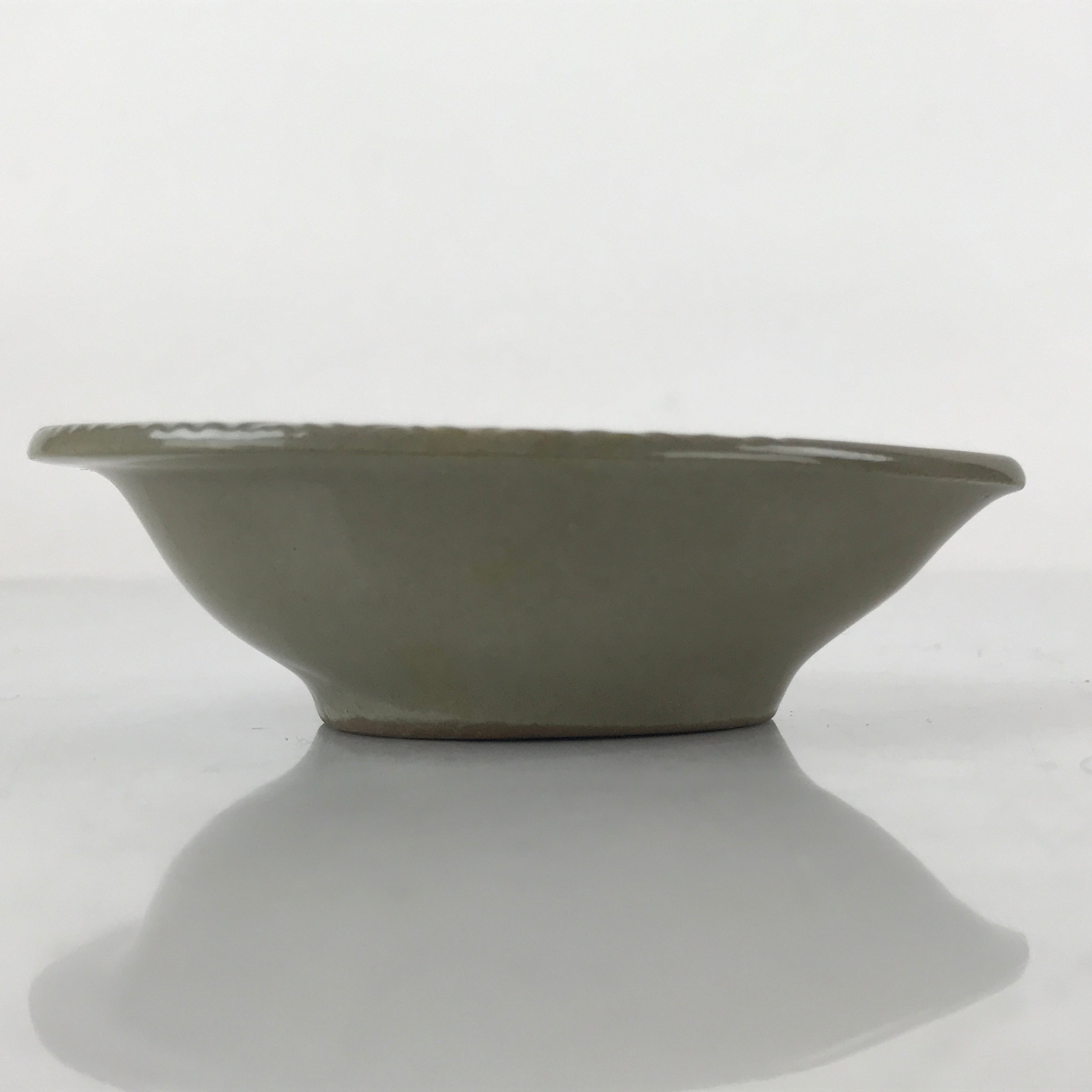 Japanese Ceramic Renge Spoon W/Stand Vtg Nabe Ramen Noodle Soup Gray PY879