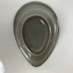 Japanese Ceramic Renge Spoon W/Stand Vtg Nabe Ramen Noodle Soup Gray PY884