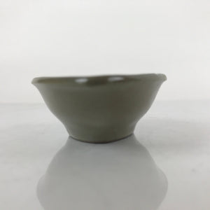 Japanese Ceramic Renge Spoon W/Stand Vtg Nabe Ramen Noodle Soup Gray PY888