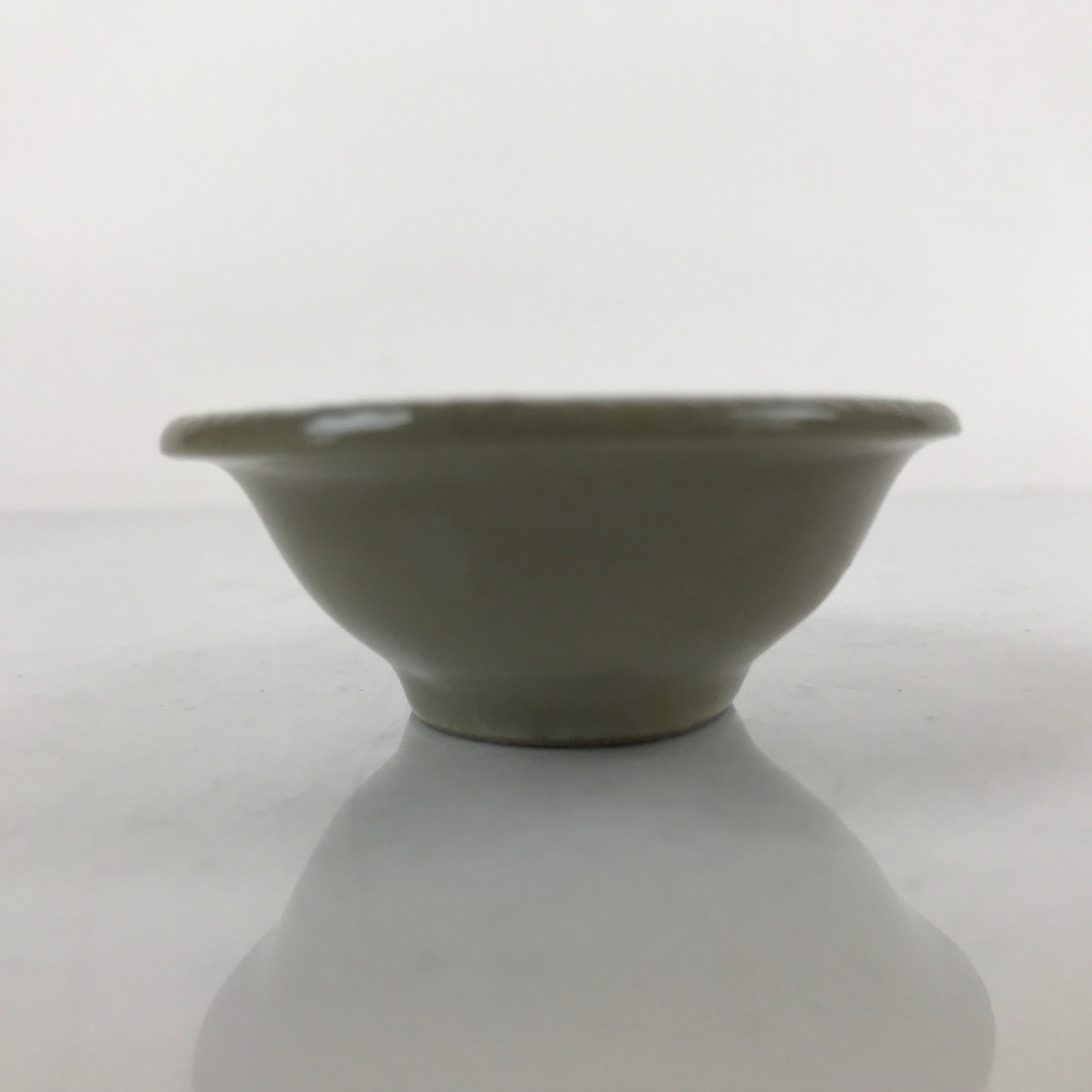 Japanese Ceramic Renge Spoon W/Stand Vtg Nabe Ramen Noodle Soup Gray PY888