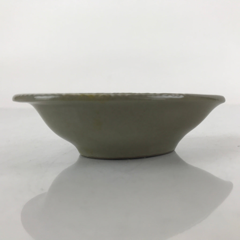 Japanese Ceramic Renge Spoon W/Stand Vtg Nabe Ramen Noodle Soup Gray PY888
