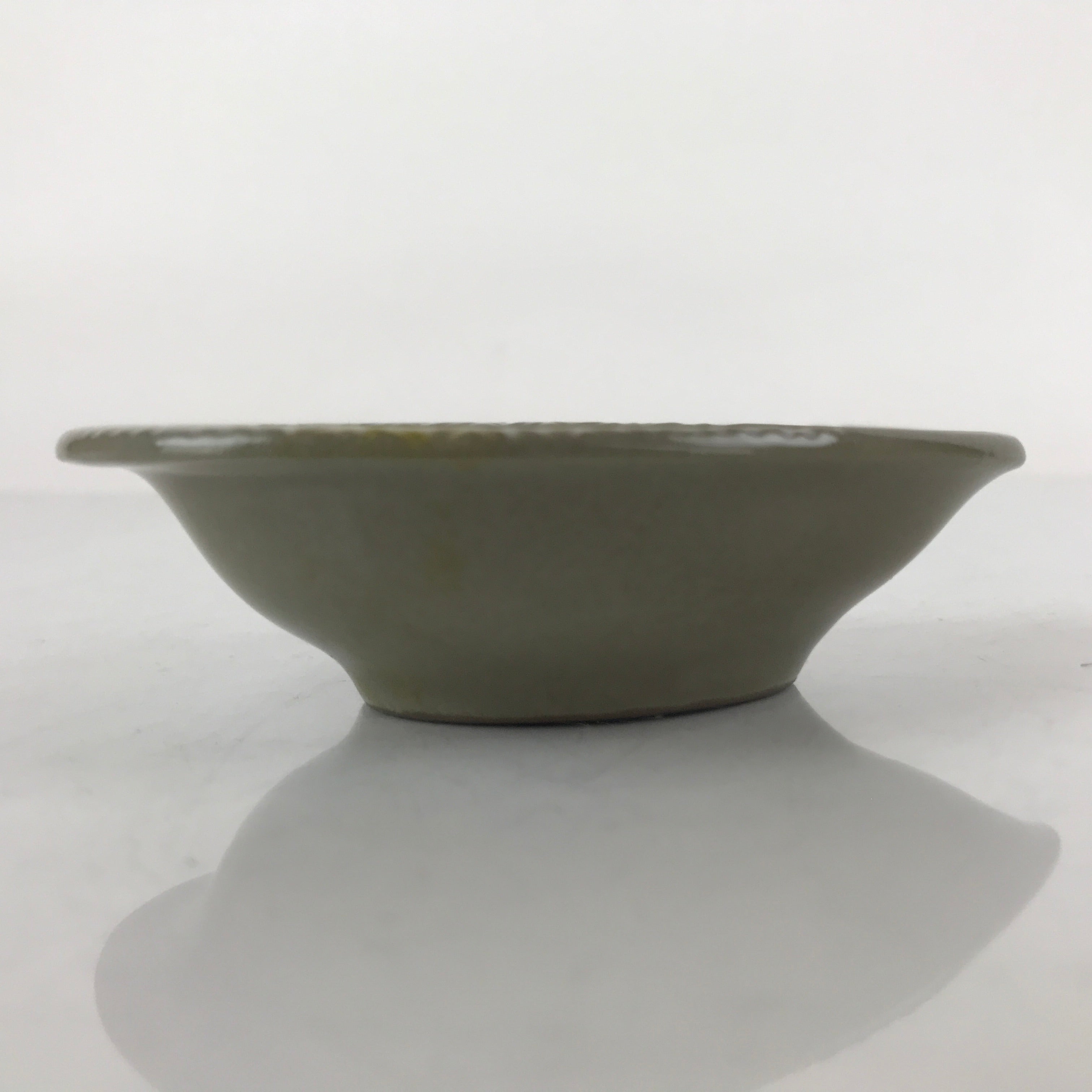 Japanese Ceramic Renge Spoon W/Stand Vtg Nabe Ramen Noodle Soup Gray PY888