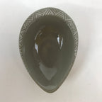 Japanese Ceramic Renge Spoon W/Stand Vtg Nabe Ramen Noodle Soup Gray PY889