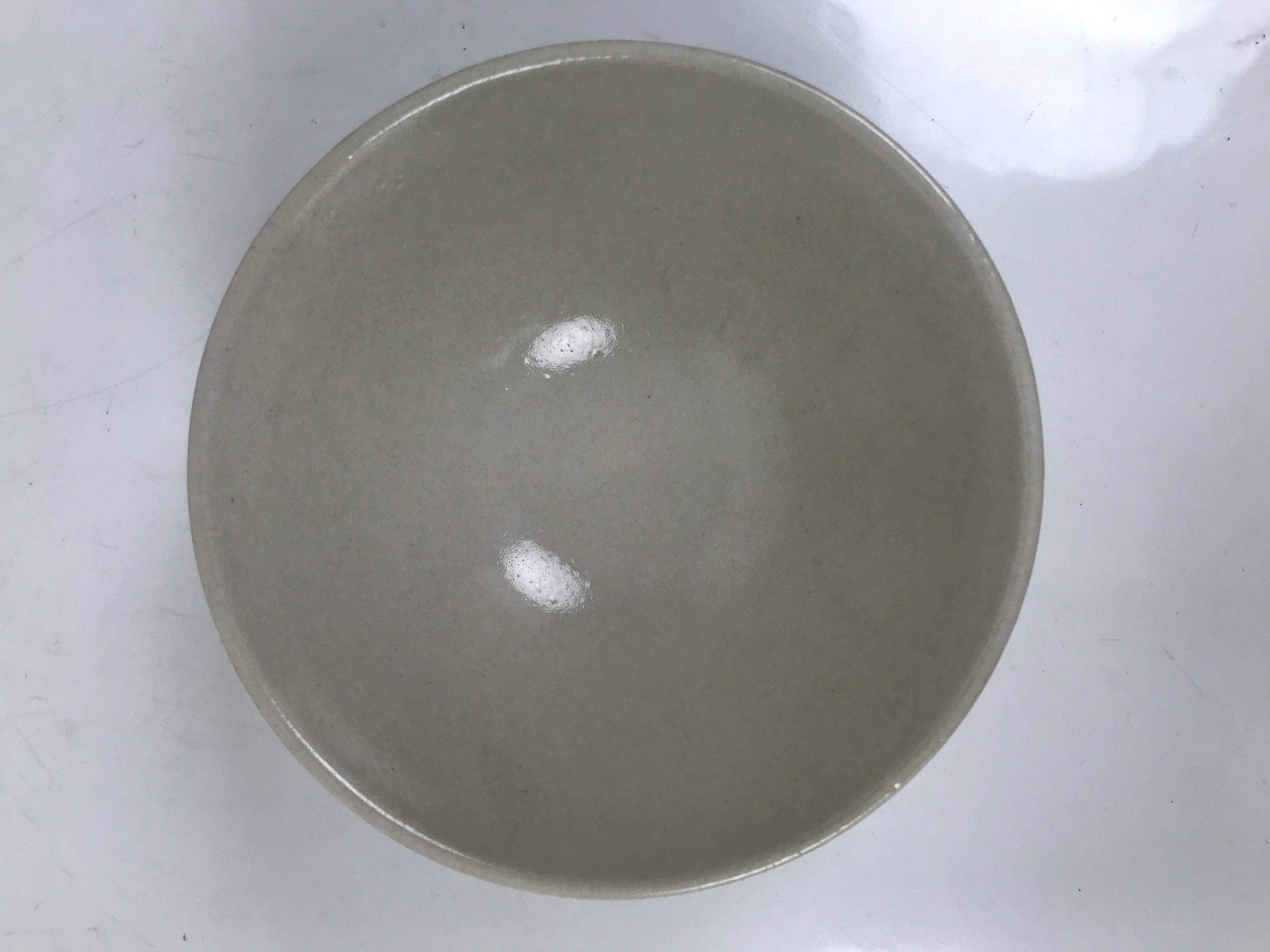 Japanese Ceramic Rice Bowl Owan Vtg Kobachi Beige Brown Leafy Plant Design Y394