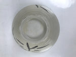 Japanese Ceramic Rice Bowl Owan Vtg Kobachi Beige Brown Leafy Plant Design Y394