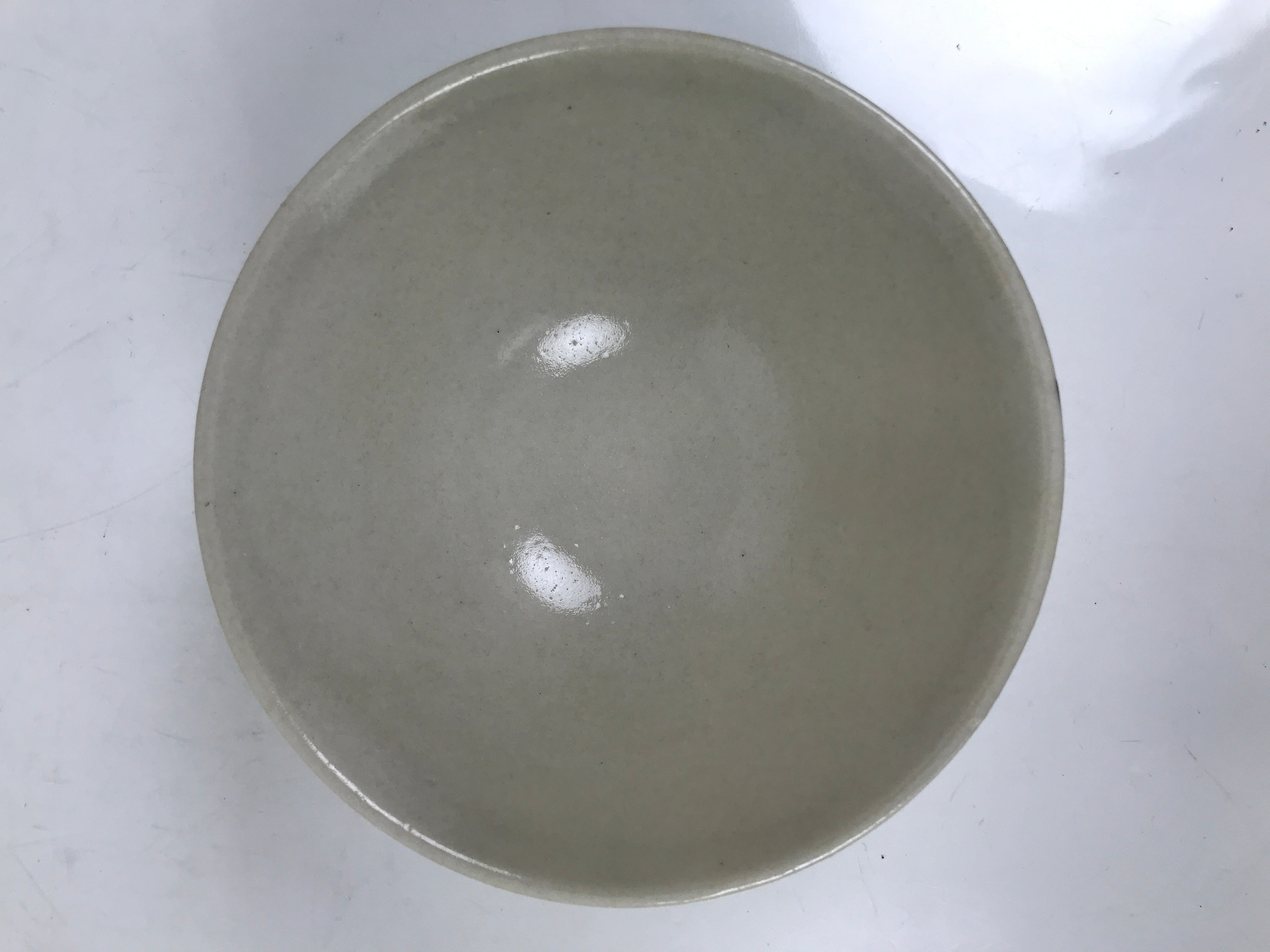 Japanese Ceramic Rice Bowl Owan Vtg Kobachi Beige Brown Leafy Plant Design Y395