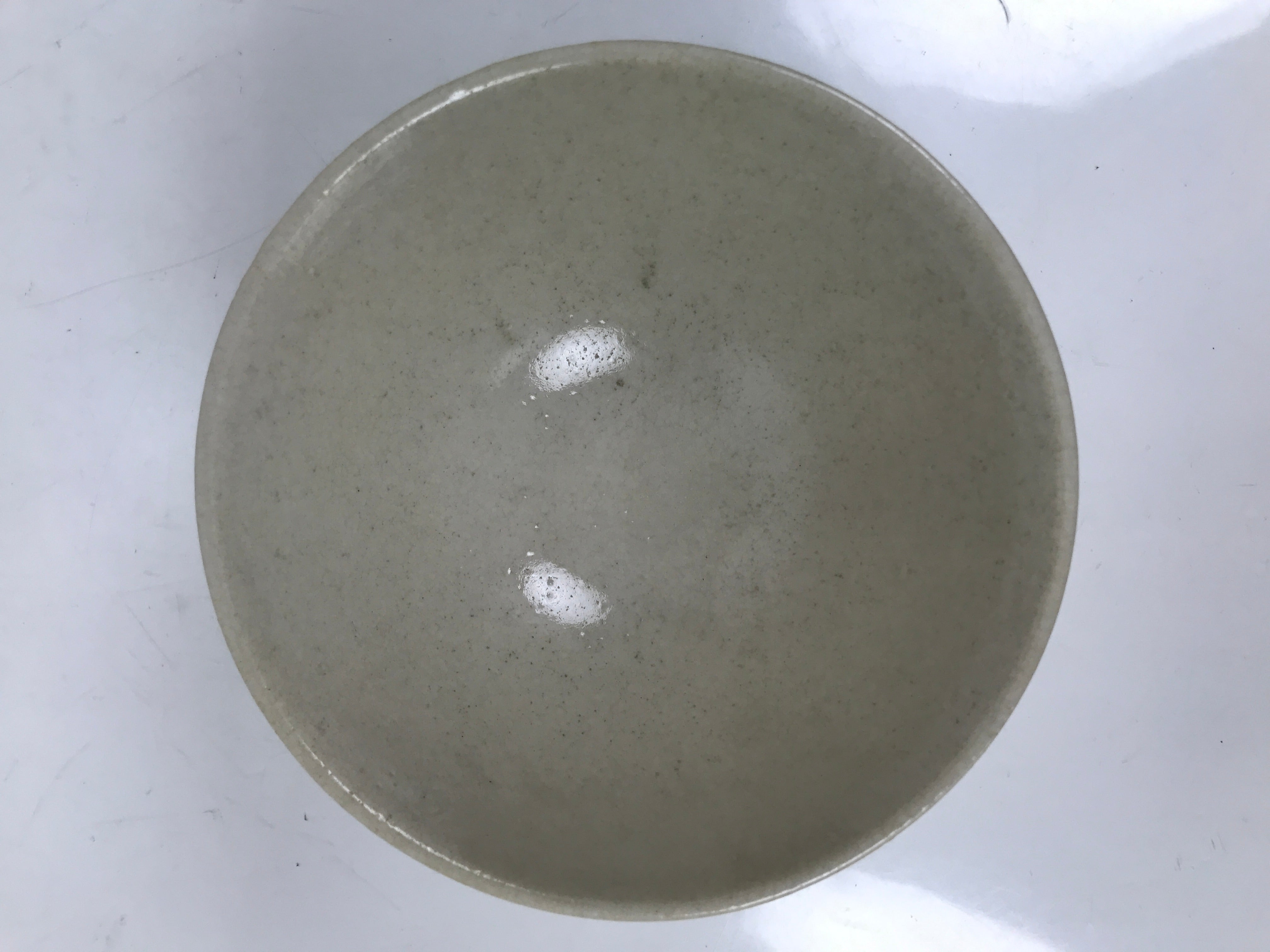 Japanese Ceramic Rice Bowl Owan Vtg Kobachi Beige Brown Leafy Plant Design Y396