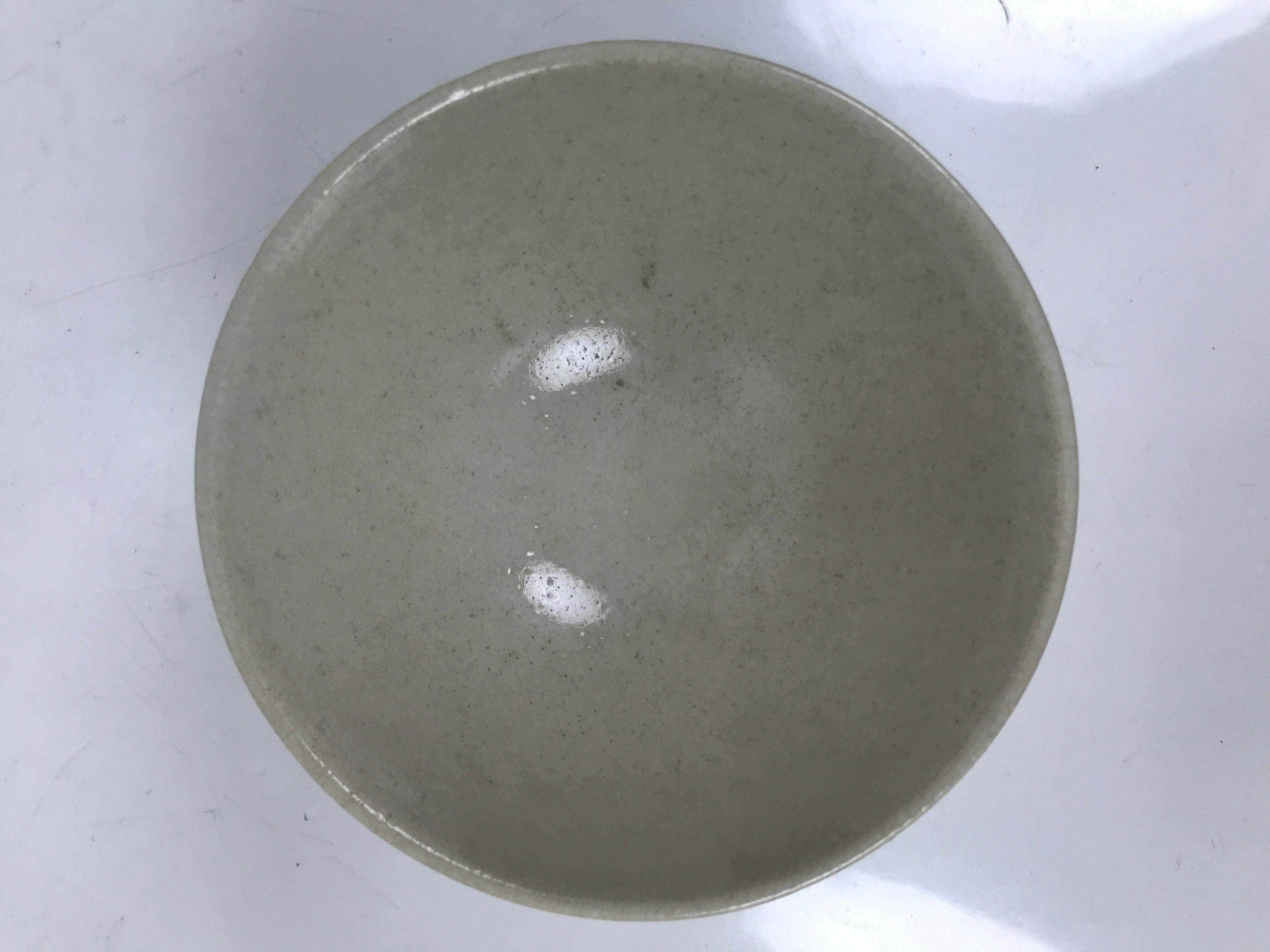 Japanese Ceramic Rice Bowl Owan Vtg Kobachi Beige Brown Leafy Plant Design Y396