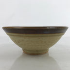 Japanese Ceramic Rice Bowl Owan Vtg Kobachi Textured Suribachi Style Brown Y103