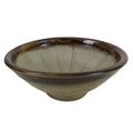 Japanese Ceramic Rice Bowl Owan Vtg Kobachi Textured Suribachi Style Brown Y104