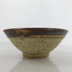 Japanese Ceramic Rice Bowl Owan Vtg Kobachi Textured Suribachi Style Brown Y108