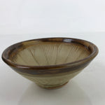 Japanese Ceramic Rice Bowl Owan Vtg Kobachi Textured Suribachi Style Brown Y99