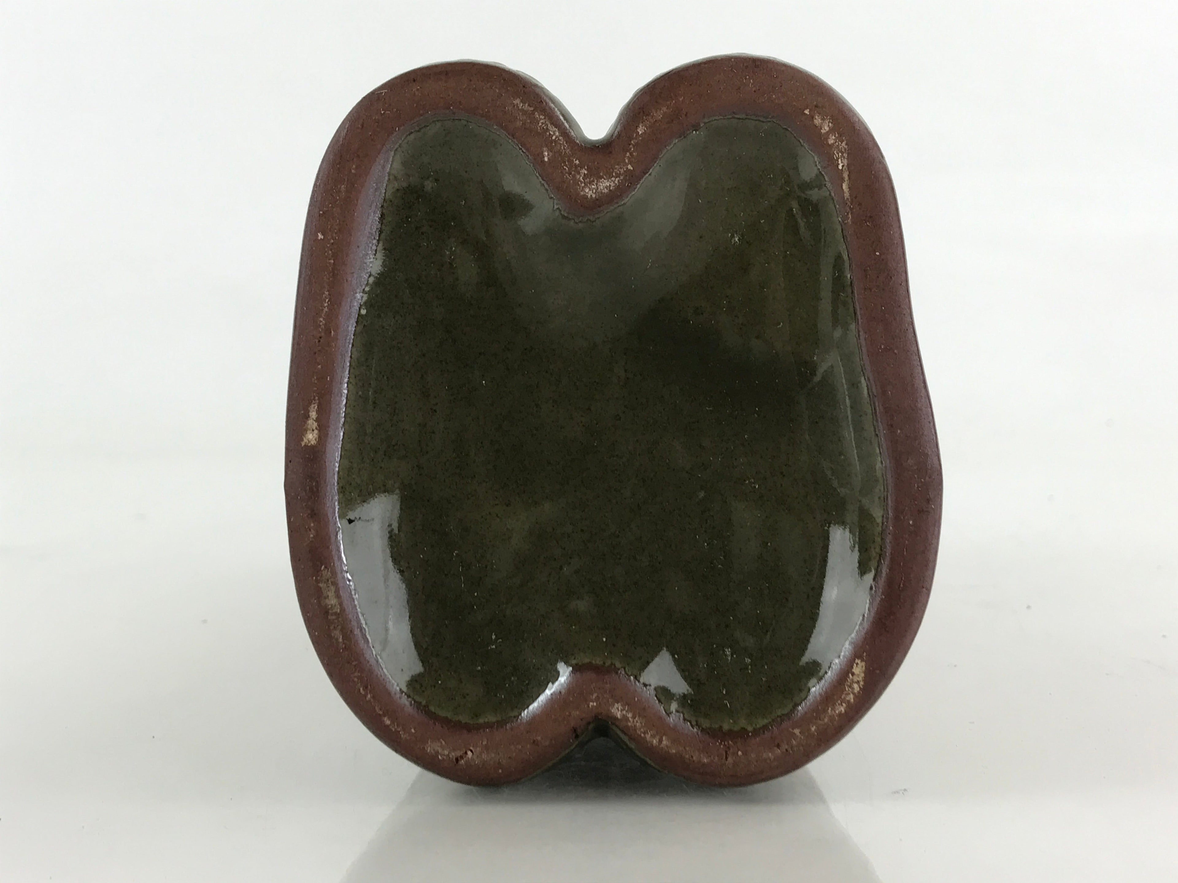 Japanese Ceramic Sake Bottle Aomori Tokkuri Hand-Written Kanji Vtg Brown TS508