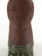 Japanese Ceramic Sake Bottle Aomori Tokkuri Hand-Written Kanji Vtg Brown TS508
