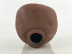Japanese Ceramic Sake Bottle Aomori Tokkuri Hand-Written Kanji Vtg Brown TS508