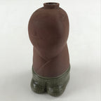 Japanese Ceramic Sake Bottle Aomori Tokkuri Hand-Written Kanji Vtg Brown TS508