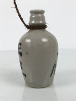 Japanese Ceramic Sake Bottle Empty Miniature Kayoi Tokkuri Vtg Gray Seiku TS925