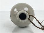 Japanese Ceramic Sake Bottle Empty Miniature Kayoi Tokkuri Vtg Gray Seiku TS925