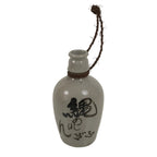 Japanese Ceramic Sake Bottle Empty Miniature Kayoi Tokkuri Vtg Gray Seiku TS925