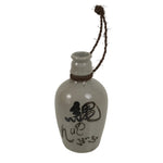 Japanese Ceramic Sake Bottle Empty Miniature Kayoi Tokkuri Vtg Gray Seiku TS925