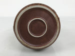 Japanese Ceramic Sake Bottle Empty Tokkuri Vtg Kizakura Brown Crane Neck TS920