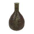 Japanese Ceramic Sake Bottle Empty Tokkuri Vtg Kizakura Brown Crane Neck TS920