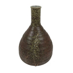 Japanese Ceramic Sake Bottle Empty Tokkuri Vtg Kizakura Brown Crane Neck TS920