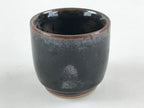 Japanese Ceramic Sake Bottle Kayoi-Tokkuri Pottery Onikoroshi Black Brown TS504
